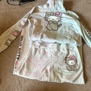 Rare hello kitty x pusheen collab sweatsuit tracksuit rare sold out hoodie pant